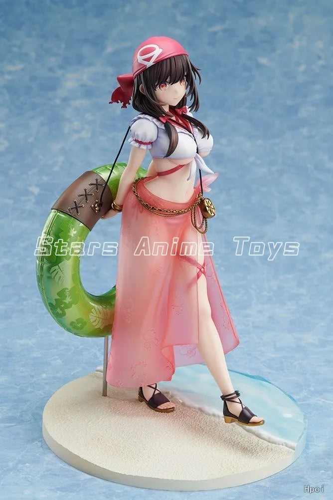 Original KADOKAWA KDcolle Kono Subarashii Sekai Ni Shukufuku O! Yunyun Role Playing on The Beach 1/7 Animation Figure Toys Model