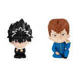 BANDAI YuYu Hakusho Action Figures Model PVC Yuusuke Urameshi Kurama Hiei Gashapon Sitting Series Brand New Genuine Original