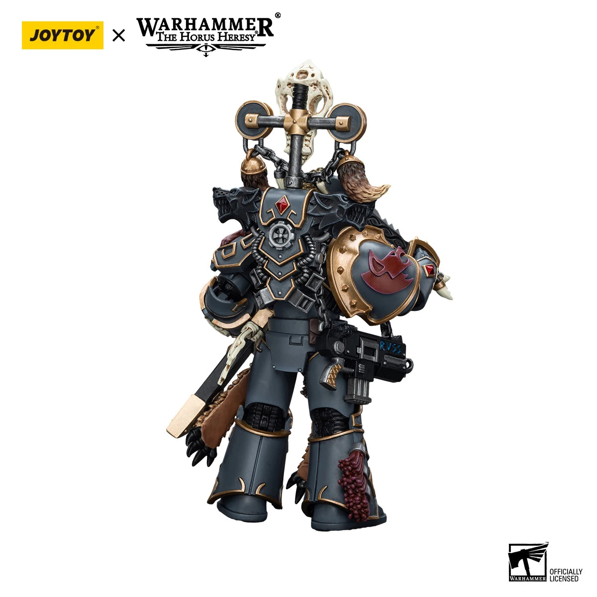 JOYTOY Warhammer 40k 1/18 Action Figures Anime 13.5cm Space Wolves Geigor Fell-Hand Collection Model Toys