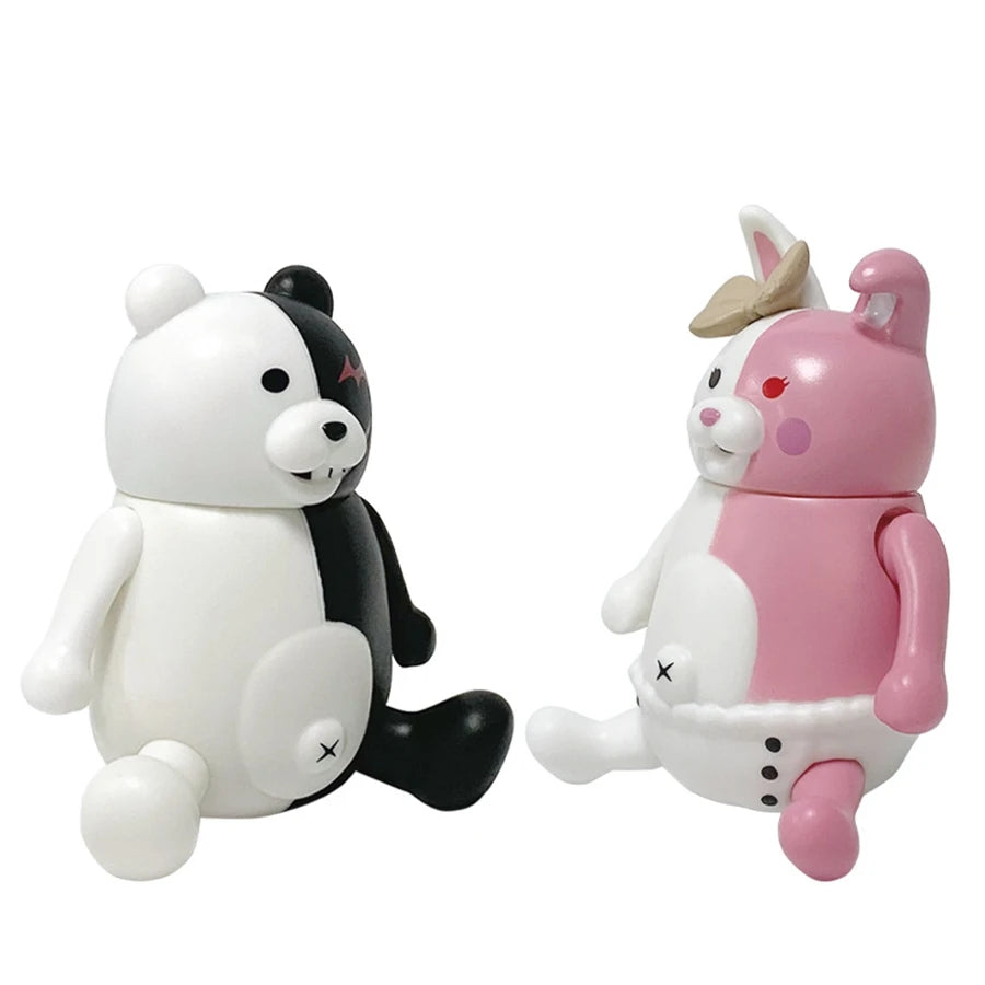 11cm/4.33in Danganronpa 1 / 2 Reload Anime Figure Bear Monokuma Action Figure Pink Rabbit Monomi PVC Collection Model Doll Toys