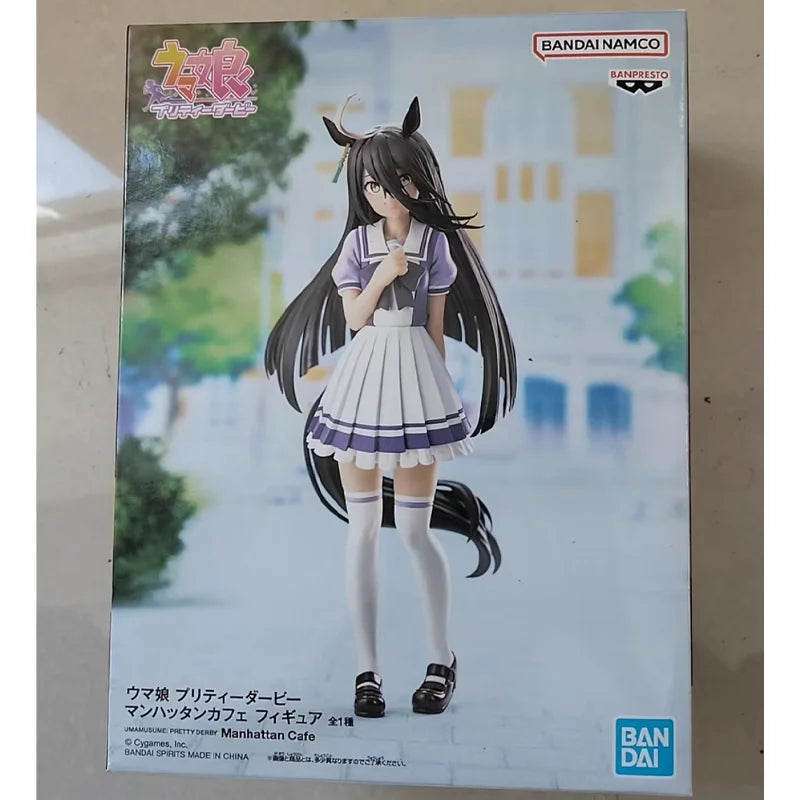 Genuine Bandai Umamusume: Pretty Derby Mihono Bourbon Matikane Tannhauser Manhattan Cafe Kitasan Black Anime Figure Model Toys