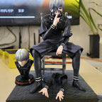 18cm GK Tokyo Ghoul Kaneki Ken With Chair BW Sitting Ver Toys Chinese Anime PVC Action Figure Toy Game Collectible Model Doll