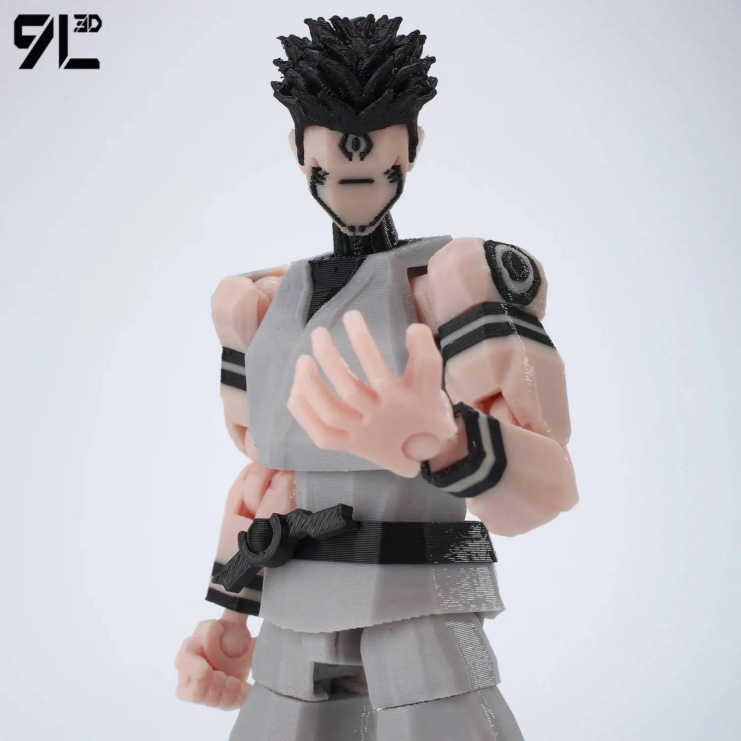 9L3D Printed Dummy13 T13 In Stock Ready to Ship Jujutsu Kaisen Grey Robe Sukuna Figure Anime Articulated Model Stress-Relief Toy