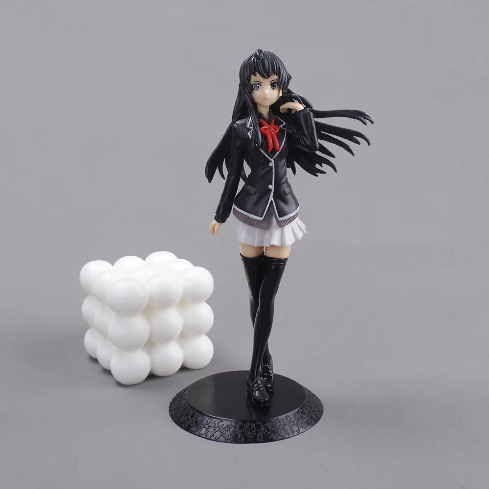 18CM Anime Yahari Ore no Seishun Love Comedy wa Machigatteiru Kan Figure Yukinoshita Yukino Figure School Clothes Ver Model Toy