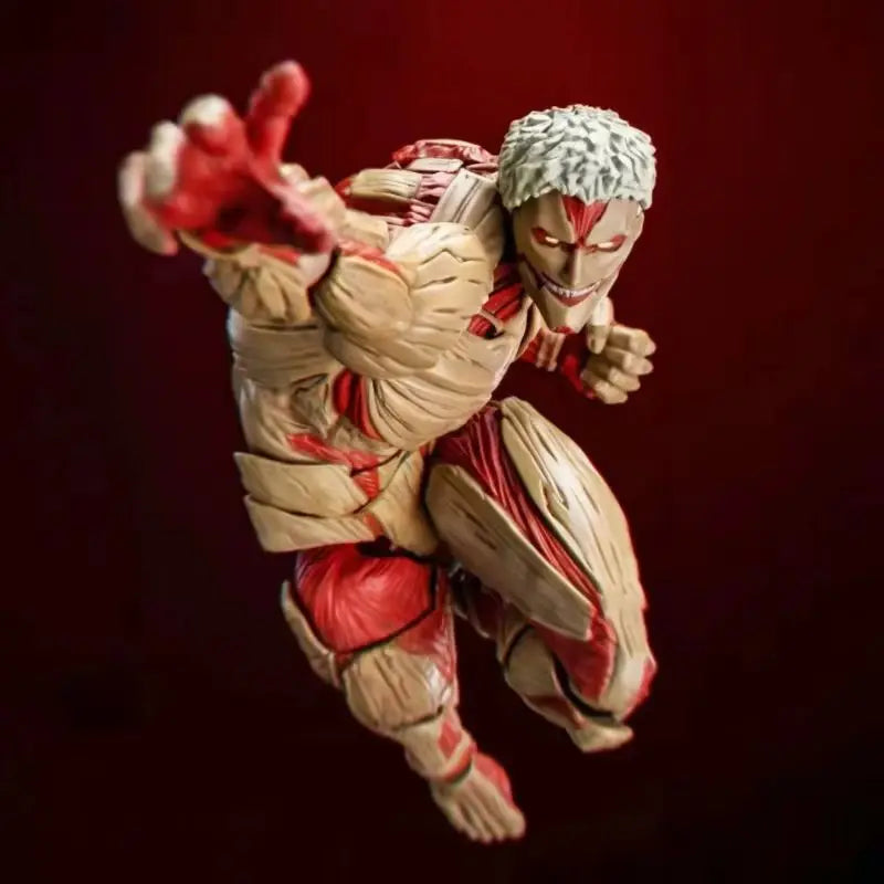 16cm Kaiyodo Armored Titan Movable Model Toys Revoltech Amazing Yamaguchi Yoroi No Kyojin Attack On Titan Anime Figures Toy Gift