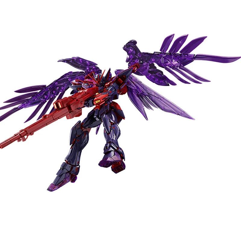 Fast Shipping Bandai Anime MG WING GUNDAM ZERO EW [CROSS CONTRAST COLORS/CLEAR PURPLE] Original Model Toy Action Figure Children