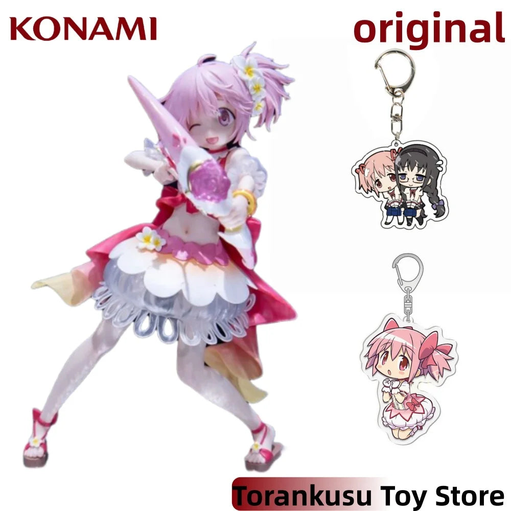 Konami Magia Record Mahou Shoujo Madoka Magica Gaiden Anime Kaname Madoka Action Figures Model Figurine Original Figuarts