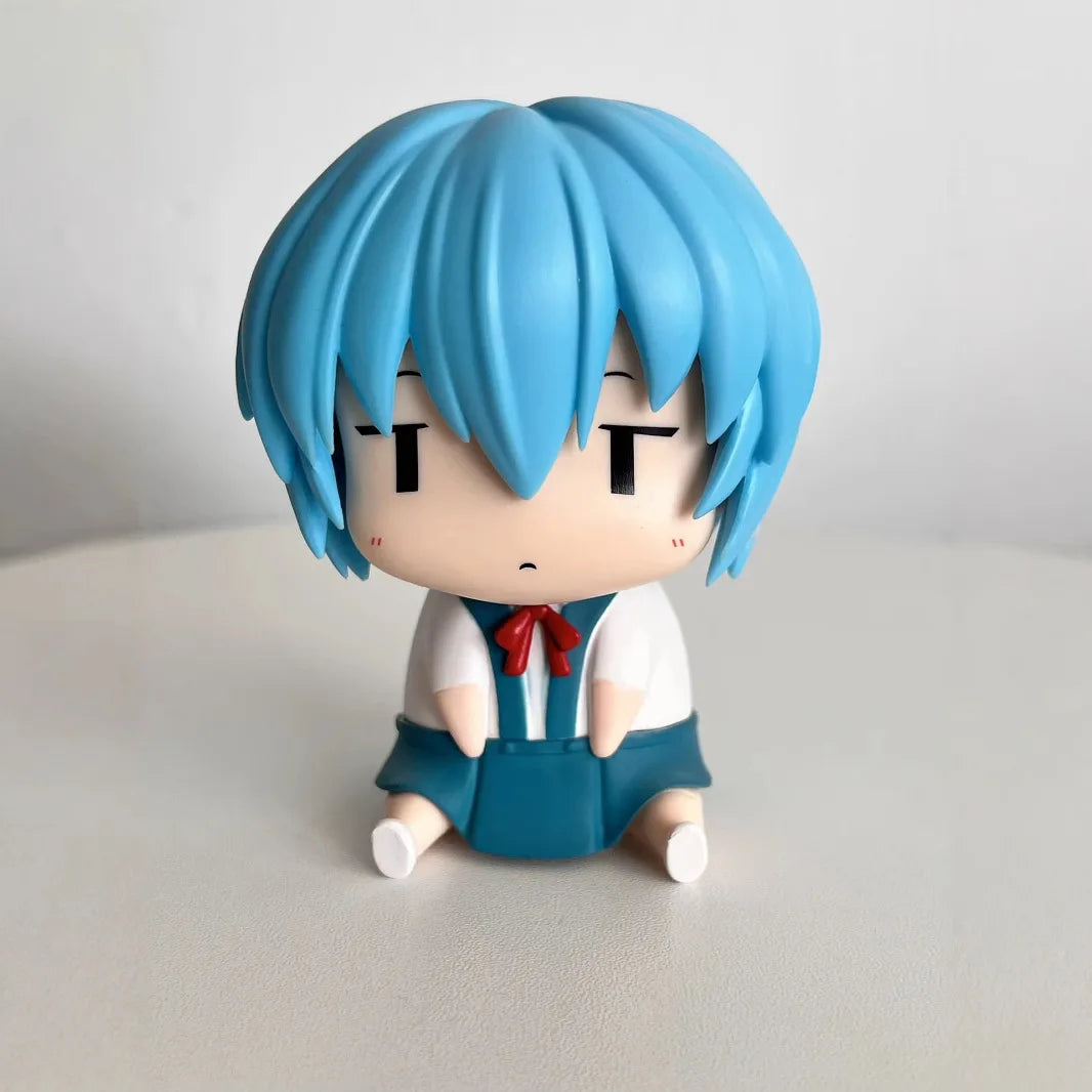 Evangelion Ayanami Rei Asuka Action Figures Anime PVC Mode Figures Sitting Desktop Ornament Collection Kids Toys Gift