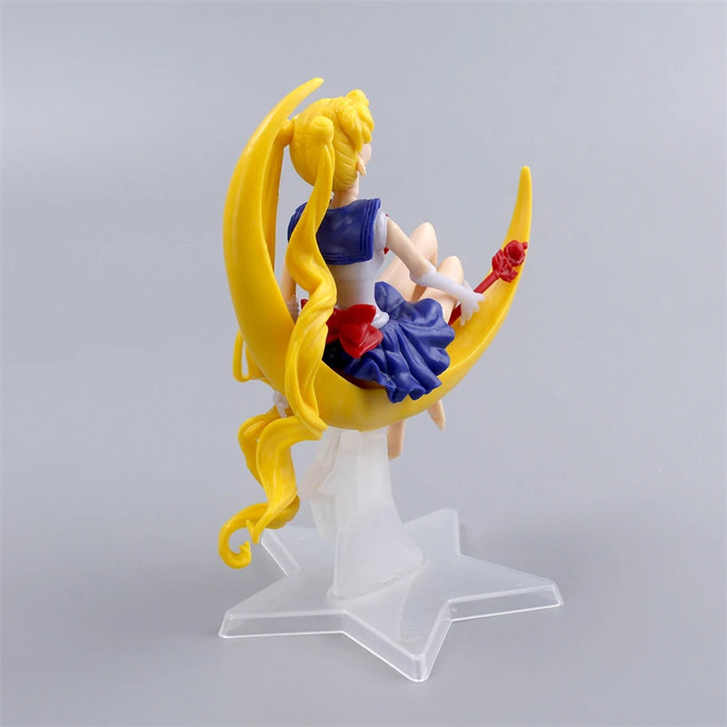15CM Sailor Moon PVC Anime Figure Toys Cartoon Tsukino Usagi Manga Figurine Cake Decorations Accessories Model Dolls Gidts Kids