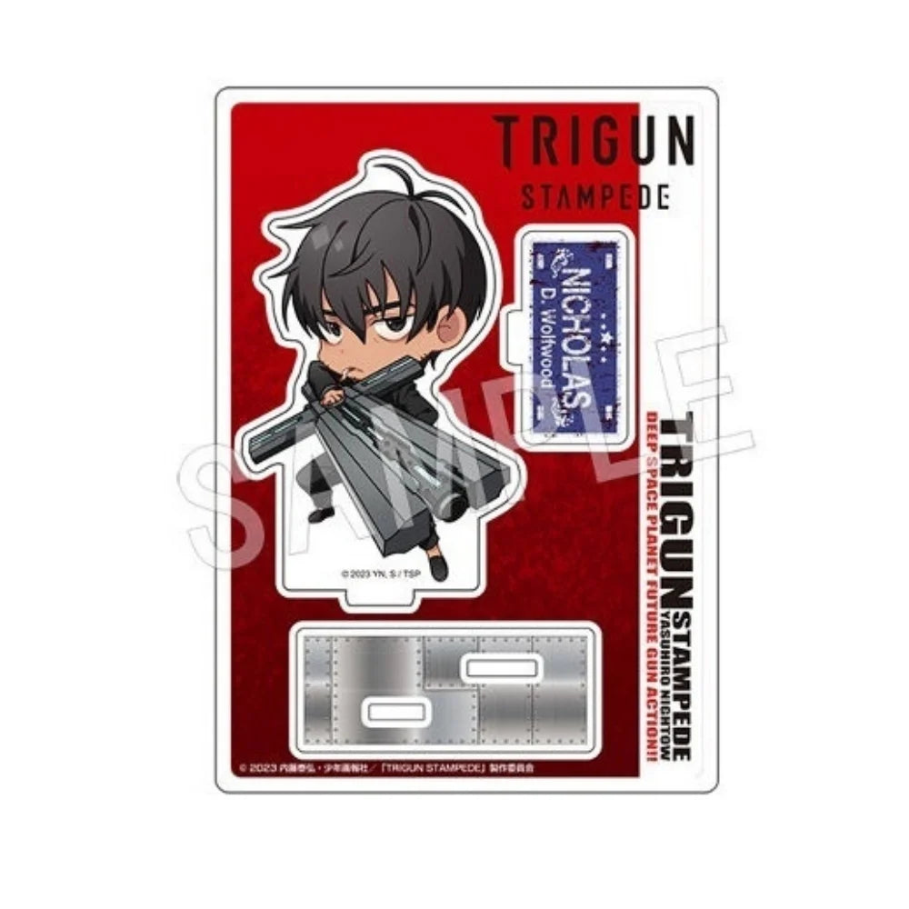 Anime Trigun Stampede Plate Desk Decor Nicholas D. Wolfwood Collection Ornament Vash The Stampede Acrylic Standing Model Gifts