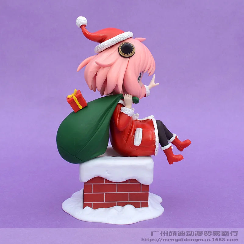 17cm Anime Spy X Family Anya Action Figure Christmas Series Collection Ornament Gifts Pvc Model Collection Doll Children Toys Gk