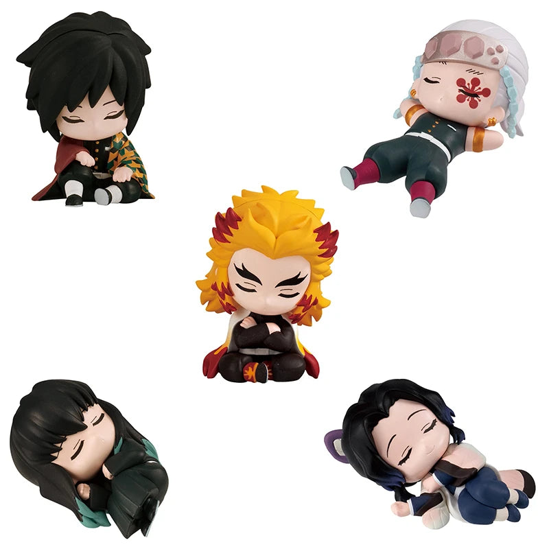 Demon Slayer Tokitou Muichirou Kochou Shinobu NO.2 Sleep Modeling Gashapon Ornament Action Figure Model Toys