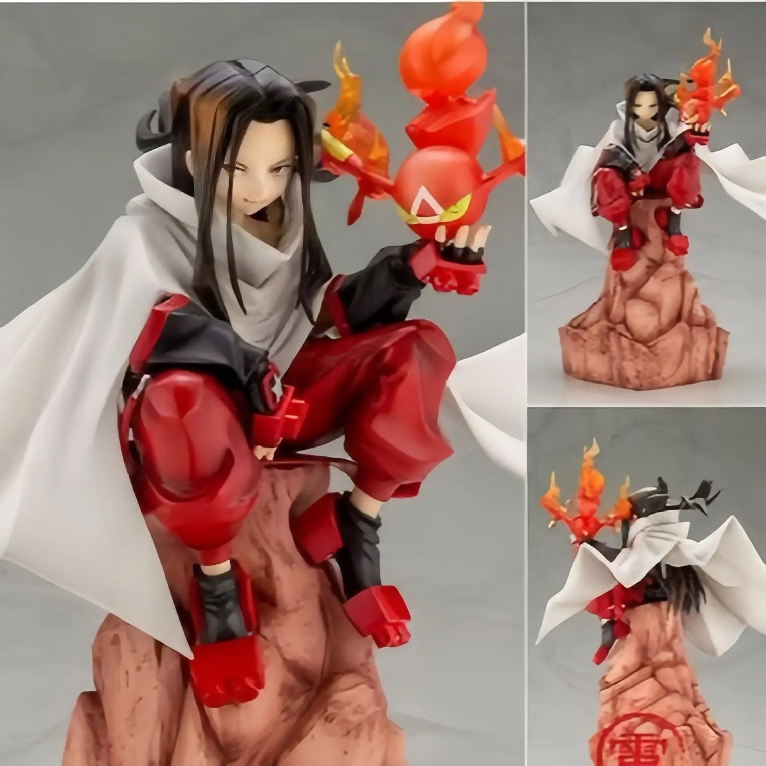20cm New SHAMAN KING Anime Figure Asakura Hao Peripheral PVC Model Scene Statue Desktop Decorate Ornaments Kids Gifts Toys