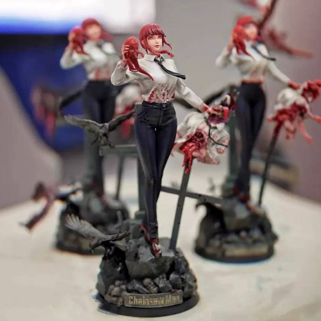 Erciyuan Chainsaw Man Gk Makima Action Figure - Beautiful Girl with Replaceable Body And Chain Saw Tool Collectible Toy Model
