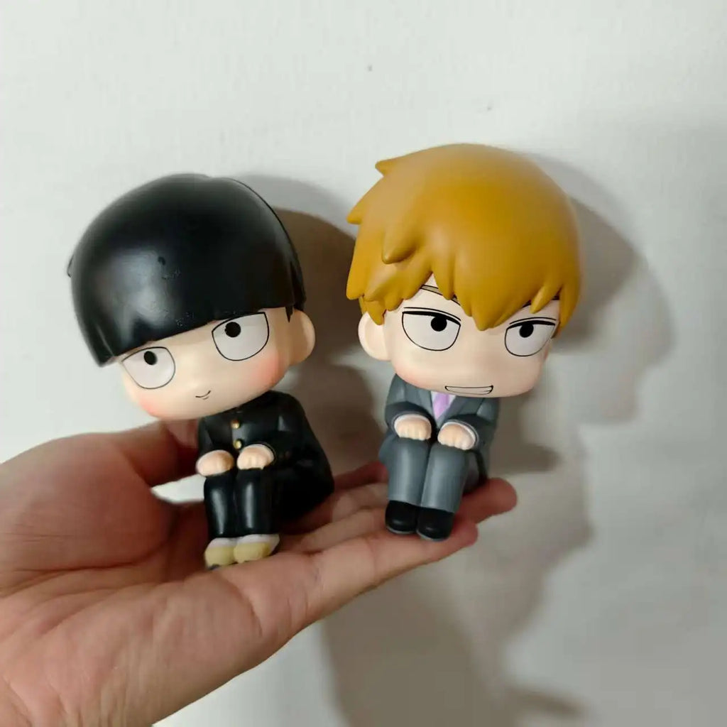 Anime  look up Arataka Reigen Mob Psycho 100 Shigeo Kageyama  Cute Version Action Figure Model Toy 10cm