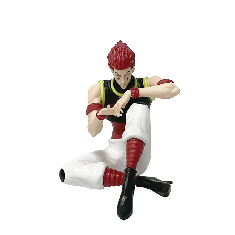 Anime figurine collection model figure: For Hunter X Hunter 11cm articulated sitting pose Hisoka two color, birthday gift