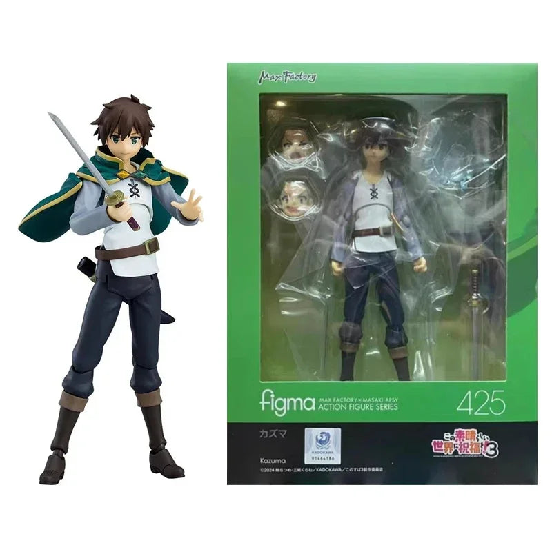 Good Smile Genuine figma God's Blessing on This Wonderful World! Aqua Kazuma Megumin Anime Action Figures Toys Kids Gift Model