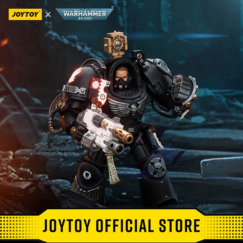 JOYTOY Warhammer 40k 1/18 Action Figures 14.3cm Iron Hands Captain in Terminator Armour