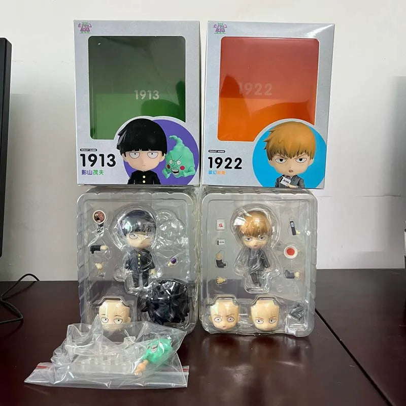 Anime Figure 1922 Mob Psycho 100 III Arataka Reigen 1913 Shigeo Kageyama Action Figure Model Toys Joint Movable Doll Desk Decor