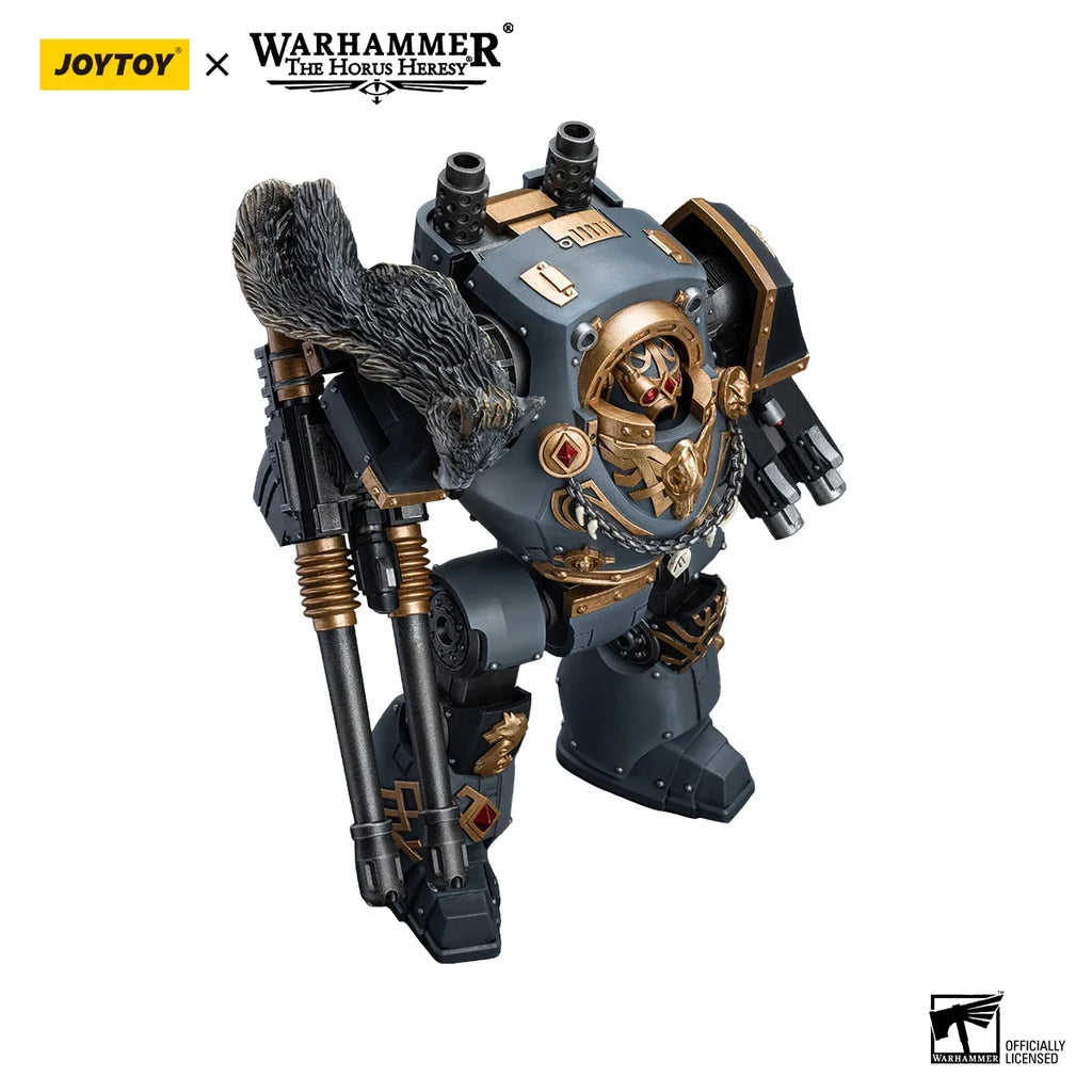 JOYTOY Warhammer 40k 1/18 Action Figures Mecha Anime 24cm Space Wolves Contemptor Dreadnought with Gravis Bolt Cannon