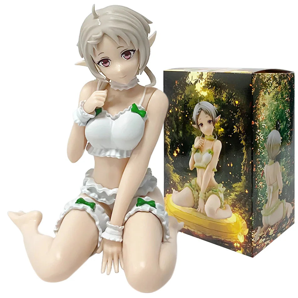 12cm Jobless Reincarnation Anime Silfie Figure Mushoku Tensei Action Figural Swimsuit Cute Kneeling Girls Pvc Model Toys Gifts
