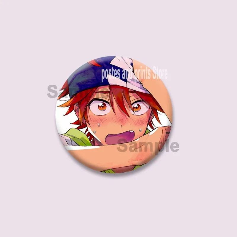 Cartoon Figure Miya Chinen Reki Kyan Button Pins Anime SK8 The Infinity Round Brooch Bag Clothes Accessories Jewelry Badge Gifts