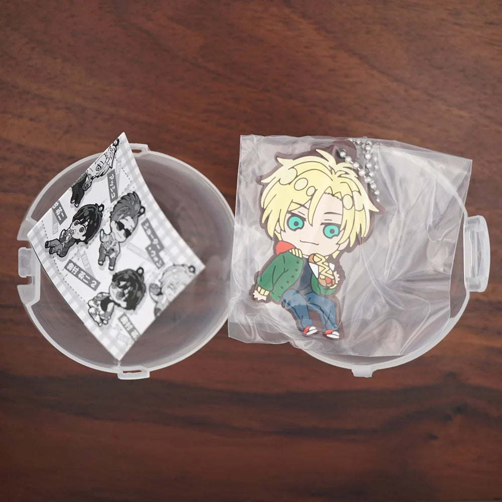 BANANA FISH Anime Ash Lynx Shorter Wong Rubber Keychain Ornament Toys Collection Gift