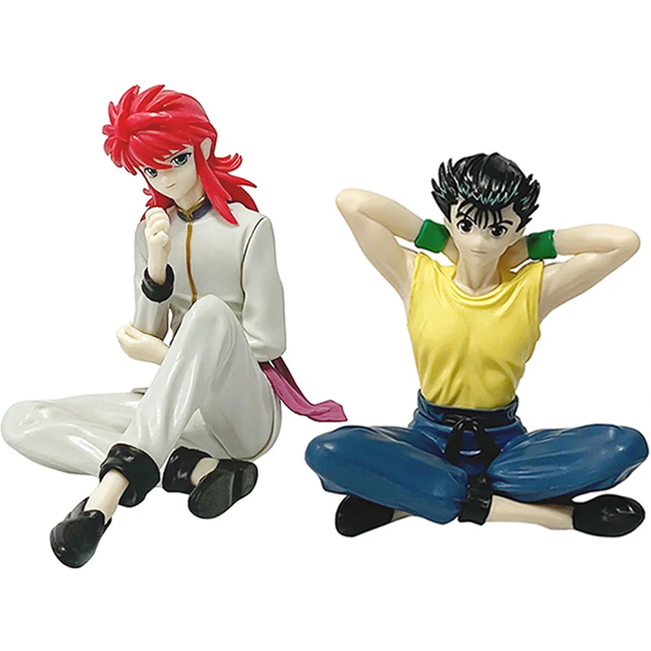8cm YuYu Hakusho Figure Palm Size Yusuke Urameshi Anime Shuichi Minamino/Youko Kurama Action Figure Collectible Model Doll Toys