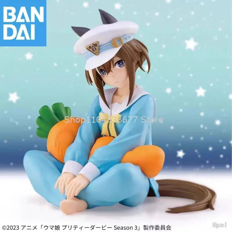 Original Bandai Umamusume: Pretty Derby Relax Time Movie Edition TV Anime Kitasan Black Figure Model Collector Figurine Toys