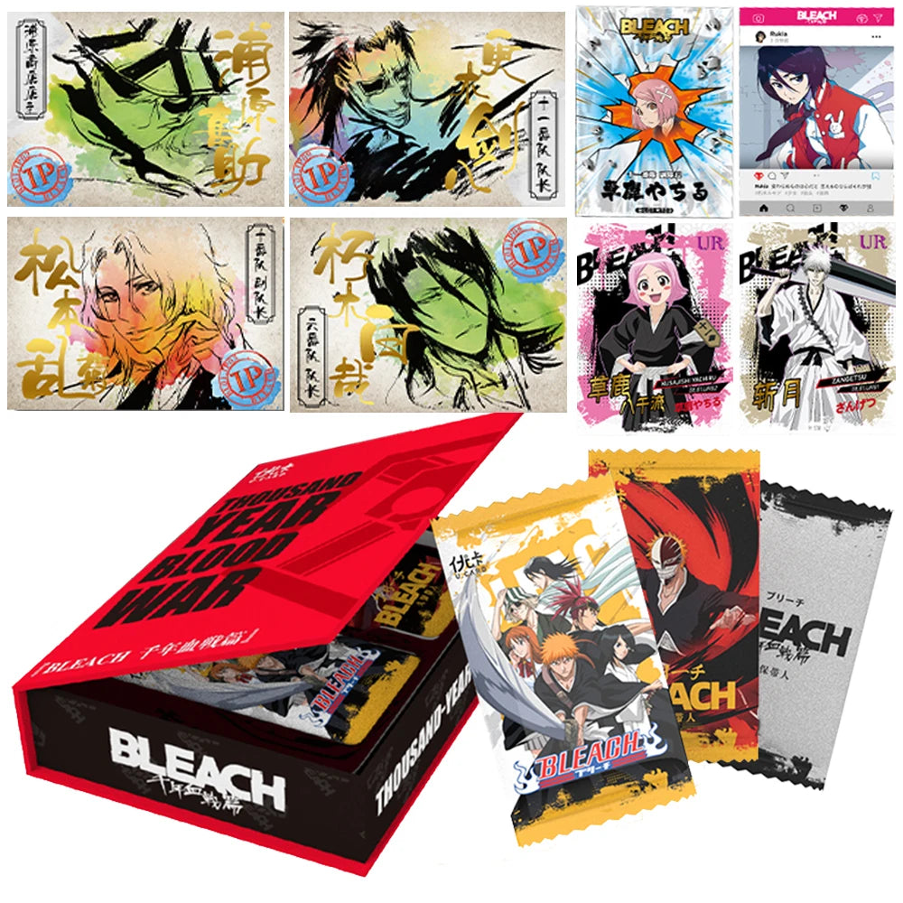 Bleach Collection Card Japanese Combat Anime Protagonist Kurosaki Ichigo Kuchiki Rukia Creative Puzzle Card Kid's Surprise Gift