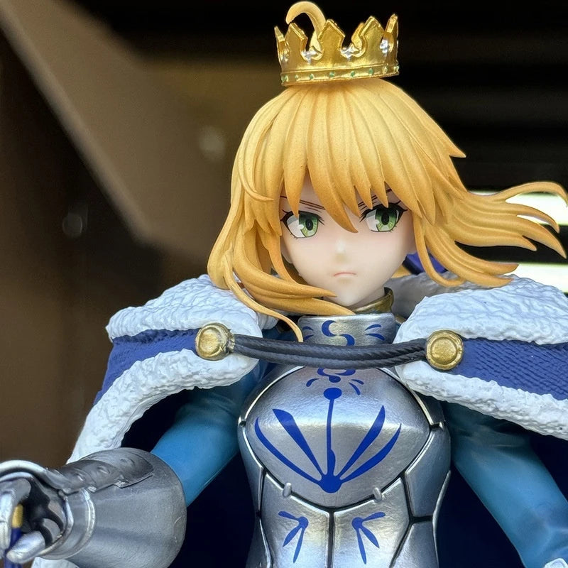 Fate Stay Night Anime Products King Arthur Altolia Pendragon Armor Saber Standing Posture 27cm Action Figures Ornament Toy Model