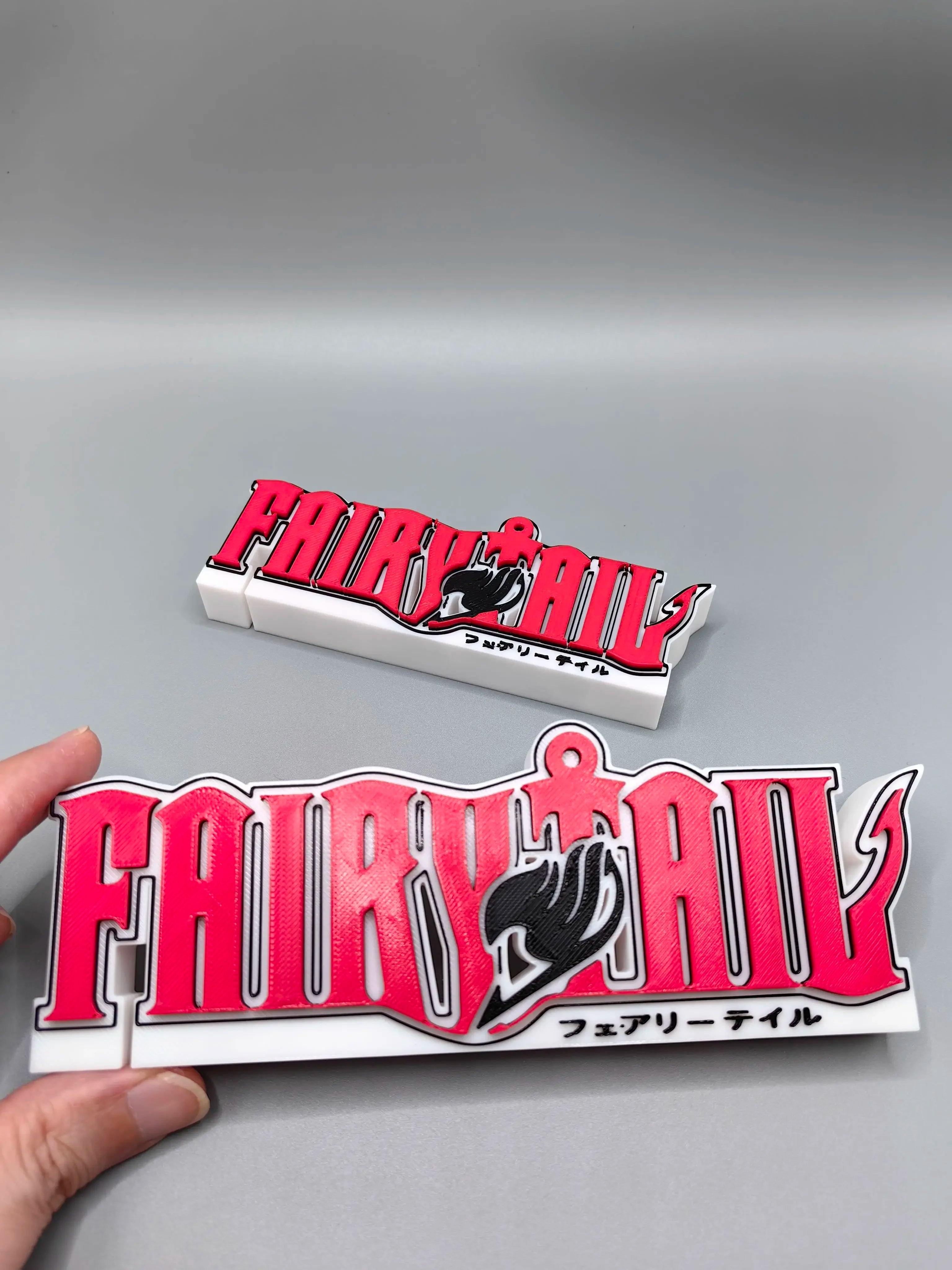 Anime Fairy Tail 3D Printed Model Doll Title billboard Ornament for Natsu Lucy Figure Display Prop Cosplay Exhibition Stand Toy