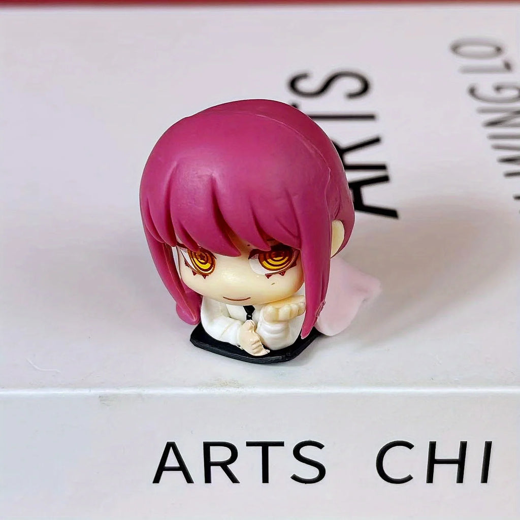Mini Chainsaw Man Figurines Makima Pochita Aki Miniatures Cute Anime Figure Japanese Cartoon Ornaments Delicate Gift Home Decor