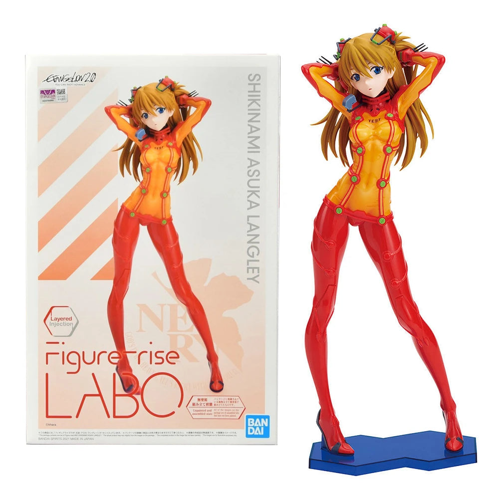 22CM Anime Evangelion Asuka Langley Soryu Figure-rise LABO 1/7 Test Suit Ver Model Toy Doll Gift Aciton Figure