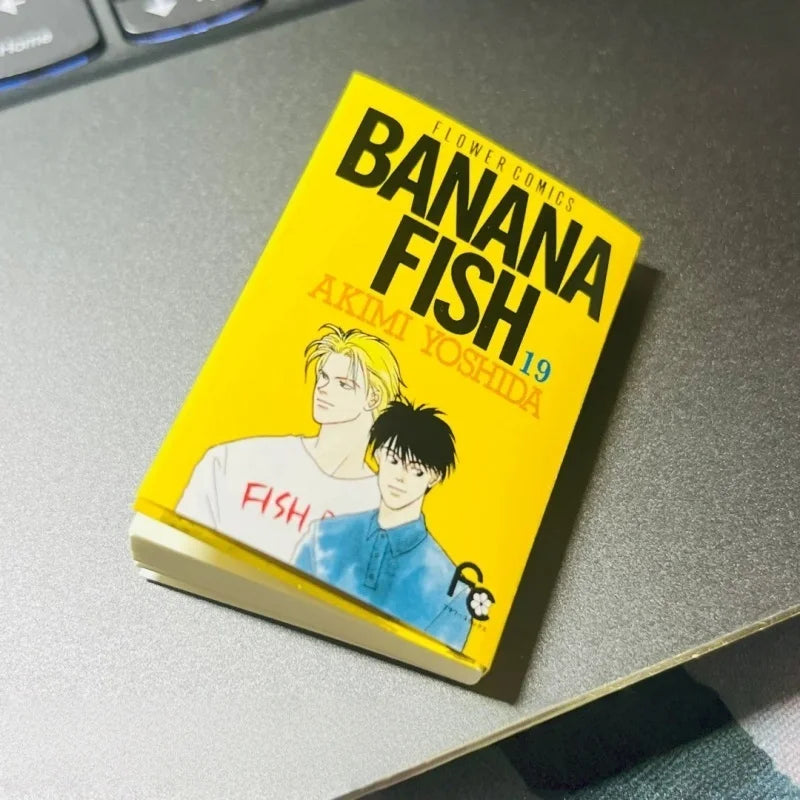 BANDAI Banana Fish Ash Lynx Anime Micro Book Gashapon Official Manga Figure Charm Collectible Miniature Capsule Toy Gift