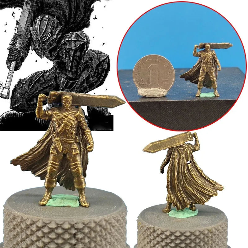 32mm Berserk Guts Brass Car Interior Anime Battle Damage Model Decoration Toy Children Bedroom Desktop Decoration Birthday Gift