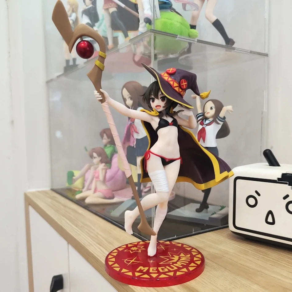 In Stock Anime God's Blessing on This Wonderful World 18cm Megumin Action Figure Cute Figurine Decor Statue Dolls