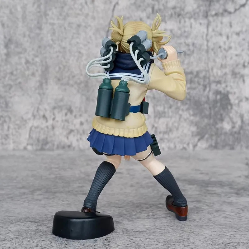 My Hero Academia Anime Character Peripheral Himiko Toga Cute Uniform Battle Version Figure Desktop Ornaments Model Toy Gift