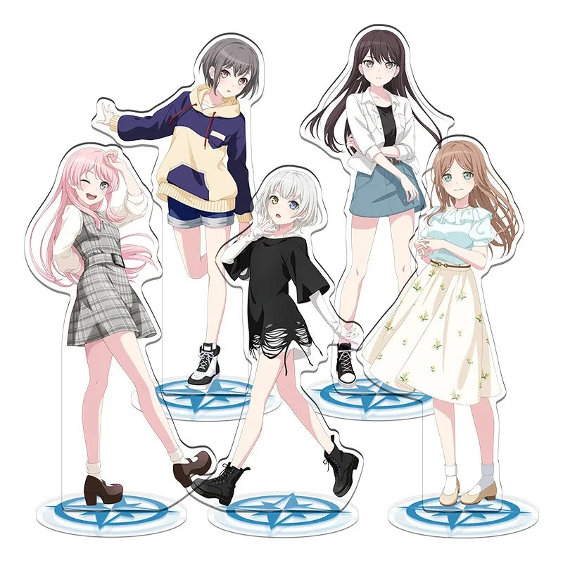 Anime BanG Dream!  It's MyGO!  Stand Model Figures Afterglow Cosplay Acrylic Sweet Maiden Band Desk Decor Standing Sign Fans Gif