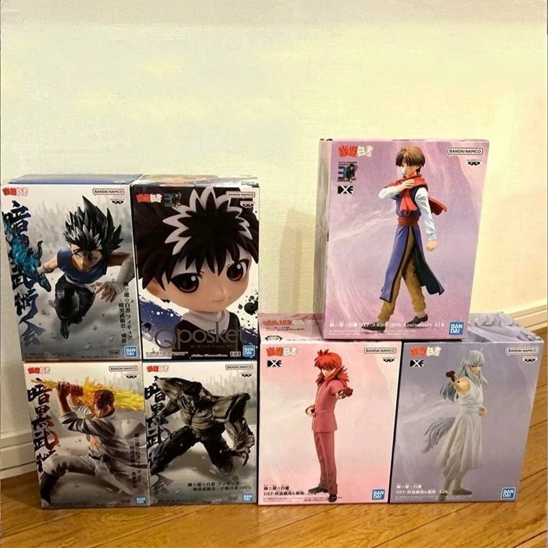 100% original Bandai Yu Yu Hakusho Dark Martial Arts Club Yusuke Hiikage Kuwahara Kurama movable figure model doll new box