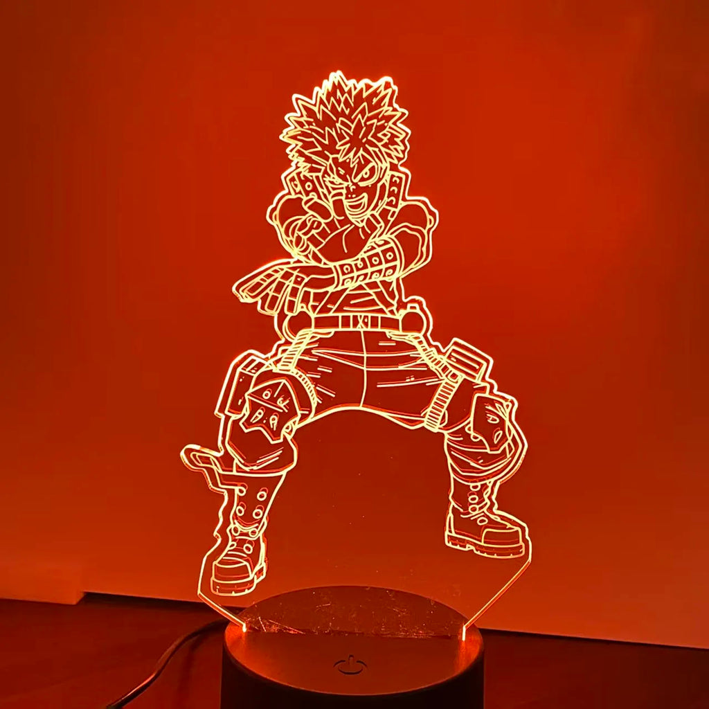 BANPRESTO My Hero Academia Anime Bakugo Katsuki 3d lamp Action Figures Model Figurine Original Figuarts Decoration Collection