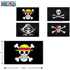 90x150cm One Piece Pirate Skull Flag Home Bedroom Wall Decor Banner Painting Luffy Straw Hat Pirates Flag Toys for Children Gift