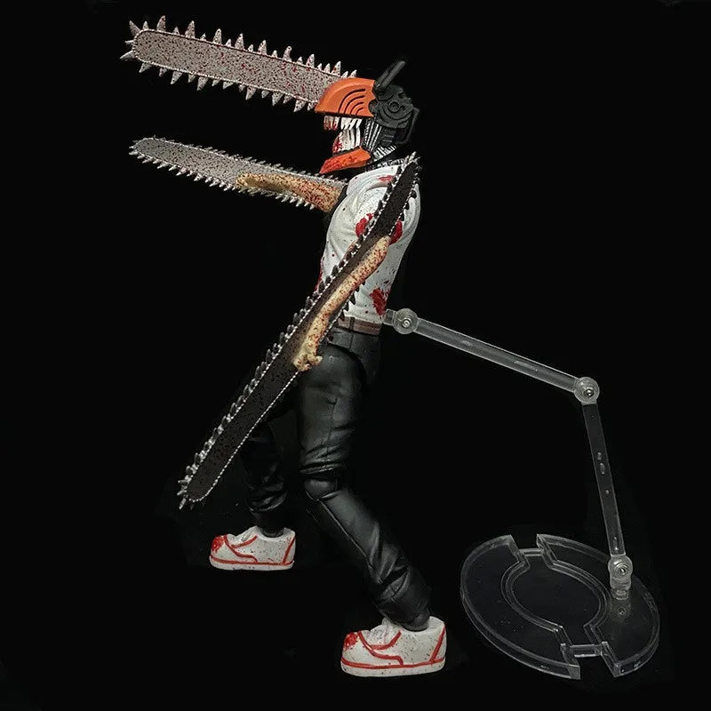 New Chainsaw Man Kantana Man And Denji Pochita Anime Figure Model Statue Boys Collection Desktop Decoration Ornament Toys Gifts