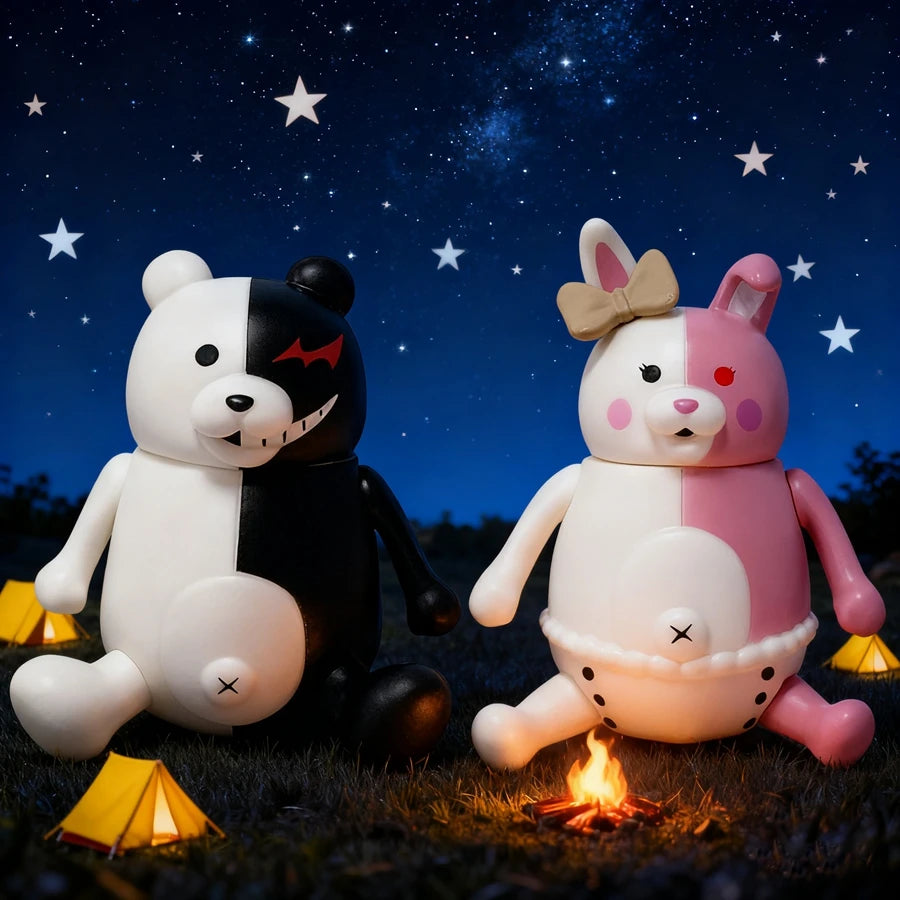 11cm/4.33in Danganronpa 1 / 2 Reload Anime Figure Bear Monokuma Action Figure Pink Rabbit Monomi PVC Collection Model Doll Toys