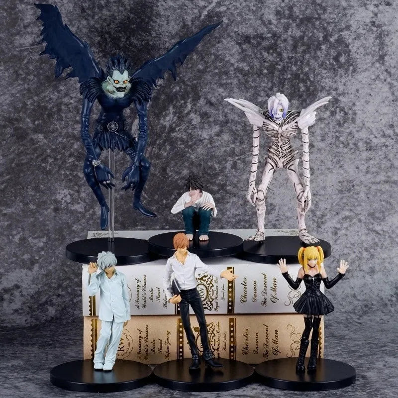 Anime Figure DEATH NOTE Yagami Light Ryuk MisaMisa PVC Standing Model Pose Static Doll Gift Ornaments  Sculpture Q version 9CM