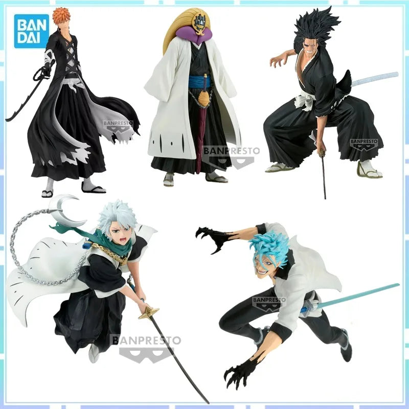 Bandai Original BANPRESTO Anime BLEACH Grimmjow Jeagerjaque Hitsugaya Toushirou Kurotsuchi Mayuri Kurosaki Ichigo Action Figure