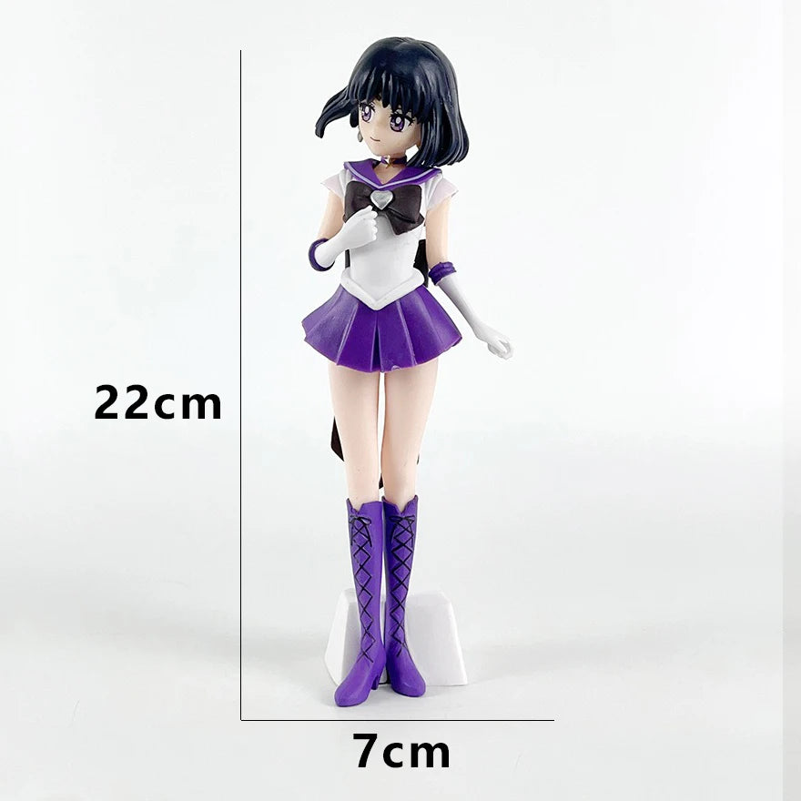 23cm Anime Sailor Moon Meiou Setsuna Figure GLITTER&GLAMOURS Kaiou Michiru Tenoh Haruka Tomoe Hotaru Action Figurine Toy Gift