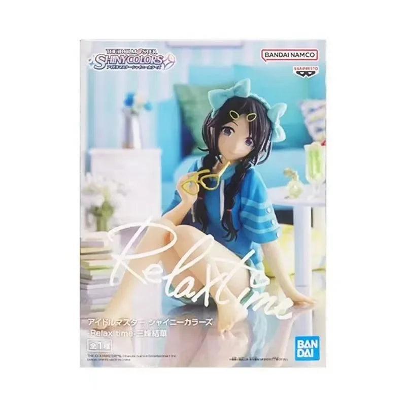 Bandai Original Banpresto Anime The Idol Master Glitter ＆ Glamours Mitsumine Yuika Relax Time PVC Action Figure Model Toys