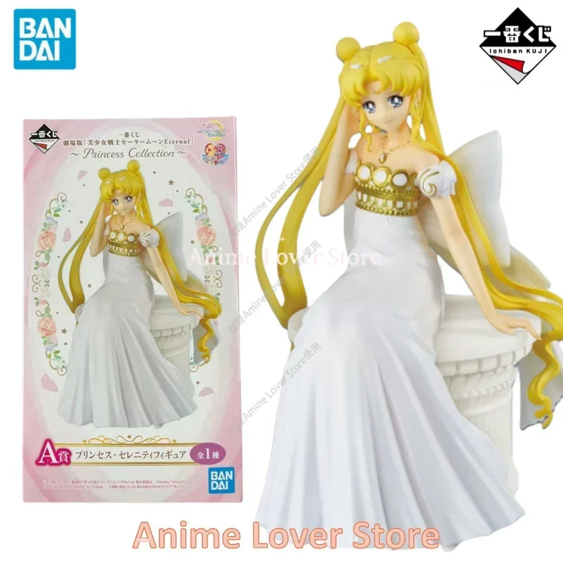 In Stock Original Bandai Ichiban Kuji Sailor Moon Antique Style Princess Collection Eternal Sailor Guard Action Figures Toys