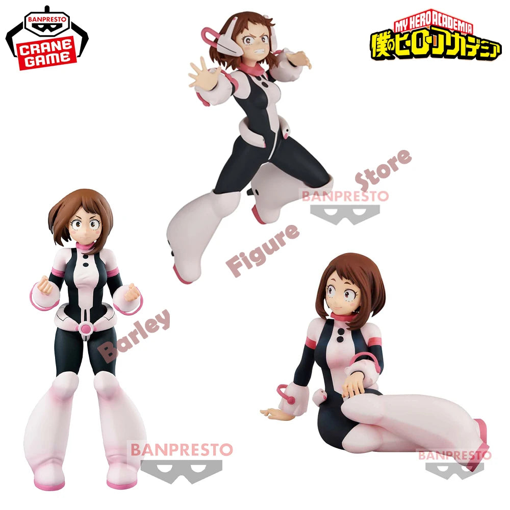 In Stock BANDAI Banpresto Original Anime My Hero Academia-Ochaco Uraraka Anime Figures Model Collection PVC Model Toys
